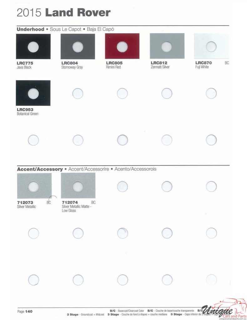 2015 Land-Rover Paint Charts Martin-Senour 2